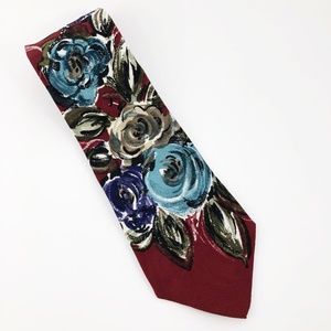 Lord & Taylor 100% Silk Tie Abstract Floral